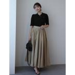 アニュアンス anuans ケーブルポロニットドッキングワンピース （BLACK）