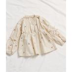 アプレ レ クール apres les cours 【リンク】袖リボンハート・さくらんぼ刺繍チュニック （アイボリー）