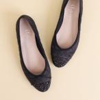 ショッピングラメ アルテミス バイ ダイアナ artemis by DIANA つま先グリッター ラメキルティングバレエシューズ （黒ラメ）