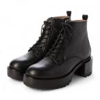 アシナガオジサン あしながおじさん 厚底レースアップブーツ （ブラック）