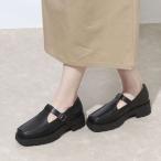 ショッピングあしながおじさん アシナガオジサン あしながおじさん 大人の足元になじむTストラップ厚底ローファー （アイボリー） （アイボリー）