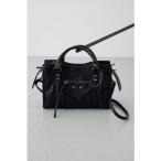 フェイクレザーハンドバッグ BLK