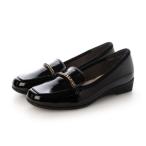 ブリジットバーキン ウォーク Bridget Birkin Walk チェーンモチーフローファーウォーキングパンプス (ブラックエナメル)