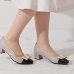 ブリジットバーキン ウォーク Bridget Birkin Walk リボンモチーフパンプス (ベージュコンビ)
