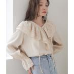 ショッピングバブ バブ Bab ビックカラーレースブラウス （BEIGE）