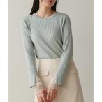 ショッピングバブ バブ Bab （選べるネック）チュールレイヤードリブニット （C(083)）