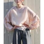 ショッピングバブ バブ Bab 袖リボンシアーブラウス （BEIGE）
