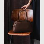 ショッピングnixon ベース BASE 【LA MARGE】【本革 / 500mlボトル収納可能】レザー ラウンド ボストンバッグ (M) （ダークブラウン）