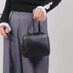 ショッピングnixon ベース BASE 【LA MARGE】【本革】スクエア レザー ミニボストン ショルダーバッグ （ブラック）