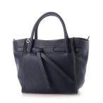 ショッピングnixon ベース BASE イタリア製 本革 2WAY ノットリボン舟形トートバッグ （ブルー）