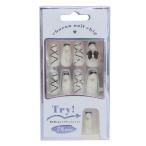 シネマコレクション cinemacollection コスメ雑貨 ネイルチップ ロングスクエアタイプ MARBLE RIBBON カミオジャパン ネイ