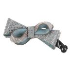 ビビ BIBI リボンモチーフ スタッズ バナナクリップ （ブルーグリーン）