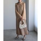 bon Jules SaGa nBONJOUR SAGAN плиссировать flair рукав платье (BEIGE)