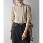 ボンジュールサガン BONJOUR SAGAN クルーネックラメTシャツ （BEIGE）