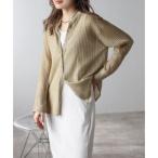ボンジュールサガン BONJOUR SAGAN シアークルーネックカーディガン （YELLOW-KHAKI）