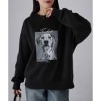 ショッピングダルメシアン リベリー Riberry ダルメシアンプリント裏起毛スウェット （チャコールグレー）