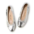 ブリジット バーキン Bridget Birkin ラウンドトゥバレエシューズ （シルバー）