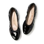 ブリジット バーキン Bridget Birkin ラウンドトゥバレエシューズ （ブラックエナメル）