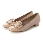 ブリジット バーキン Bridget Birkin ビジューバックルローファー （ベージュエナメル）