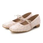 ショッピングバーキン ブリジット バーキン Bridget Birkin ツイードスパンコールリボンパンプス （ピンク雑材）