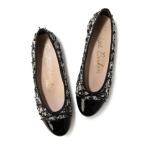 ブリジット バーキン Bridget Birkin ラメツイードバレエシューズ （ブラックコンビ）