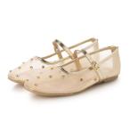 ブリジット バーキン Bridget Birkin ドットビジューチュールフラットシューズ （ゴールド雑材）