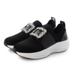 ブリジット バーキン Bridget Birkin ビジューバックルニットスニーカー （ブラック）