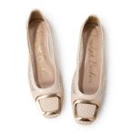 ブリジット バーキン Bridget Birkin チュールバックルパンプス （アイボリー雑材）