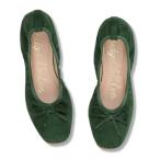 ブリジット バーキン Bridget Birkin 軽量スクエアバレエシューズ （グリーンスウェード）