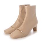 ブリジット バーキン Bridget Birkin アクセサリーパールチェーンショートブーツ (ベージュ)