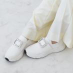 ブリジット バーキン Bridget Birkin ビジューバックルニットスニーカー (ホワイト)