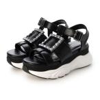 ブリジット バーキン Bridget Birkin スクエアバックルスポーツサンダル (ブラック)