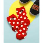 ブリーズ BREEZE ディズニーキャラクター　バラエティソックス （レッド）