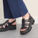 ブソラ bussola 厚底ボリュームソールグルカサンダル （ブラック）