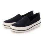 ブソラ bussola 撥水レザースリッポンスニーカー （ネイビースウェード）