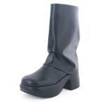 バイアシナガオジサン by あしながおじさん 厚底おでこカバーブーツ （ブラック）