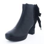 バイアシナガオジサン by あしながおじさん 2WAYバックリボンブーツ （ブラックコンビ）