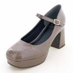 バイアシナガオジサン by あしながおじさん 厚底チャンキーストラップパンプス （グレージュ）