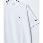 【Champion/チャンピオン】コットンUSA ロゴワッペン ワンポイント刺繍 半袖Tシャツ/無地T/レディース メンズ ユニセックス トップス