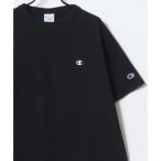 【Champion/チャンピオン】コットンUSA ロゴワッペン ワンポイント刺繍 半袖Tシャツ/無地T/レディース メンズ ユニセックス トップス