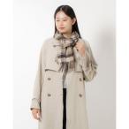 カシュミー Cashmee タータンチェックウェーブ カシミヤ マフラー カシミア100％ （サンドセピア）