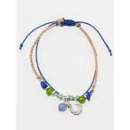 [ коричневый i - ne] рыба крюк бисер ножной браслет голубой 