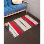 【チャイハネ】オルテガ柄ラグマット90 オフホワイト