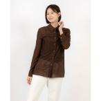 クラネ CLANE LAYERED SHEER SHIRTS （BROWN）