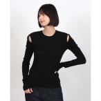 klaneCLANE LAYERED SHOULDER CUT TOPS (BLACK)