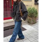 キャナルジーン CANAL JEAN El mar フェイクムートンジャケット （チャコールグレー）