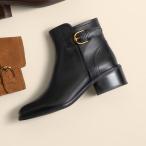 ショッピングブーティ コール ハーン COLE HAAN ハンオーバー バックル ブーティー womens （ブラック レザー）