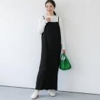 コカ coca ジョーゼットリブIラインワンピース (Black)