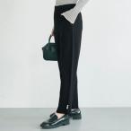 コカ coca 裾パールテーパードパンツ (Black)
