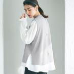 コカ coca 【2way】バックスリットレイヤードブラウス (Gray)